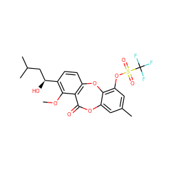 COc1c([C@@H](O)CC(C)C)ccc2c1C(=O)Oc1cc(C)cc(OS(=O)(=O)C(F)(F)F)c1O2 ZINC000038152397