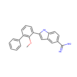 COc1c(-c2ccccc2)cccc1-c1cc2cc(C(=N)N)ccc2[nH]1 ZINC000013863707