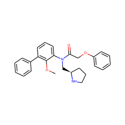 COc1c(-c2ccccc2)cccc1N(C[C@H]1CCCN1)C(=O)COc1ccccc1 ZINC000040421948