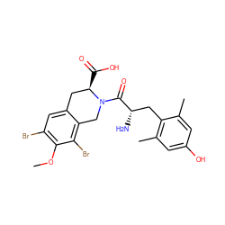 COc1c(Br)cc2c(c1Br)CN(C(=O)[C@@H](N)Cc1c(C)cc(O)cc1C)[C@H](C(=O)O)C2 ZINC000029410503