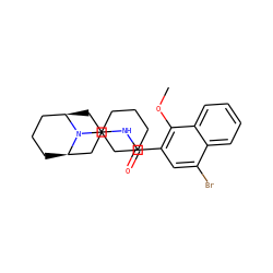 COc1c(C(=O)NC2C[C@@H]3CCC[C@H](C2)N3C2CCCCC2)cc(Br)c2ccccc12 ZINC000013862885