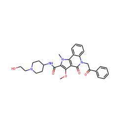 COc1c(C(=O)NC2CCN(CCO)CC2)n(C)c2c1c(=O)n(CC(=O)c1ccccc1)c1ccccc21 ZINC000043207689