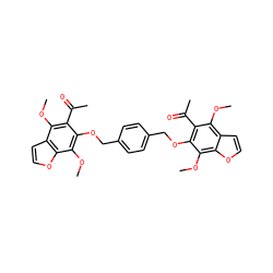 COc1c(C(C)=O)c(OCc2ccc(COc3c(C(C)=O)c(OC)c4ccoc4c3OC)cc2)c(OC)c2occc12 ZINC000026383161