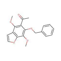 COc1c(C(C)=O)c(OCc2ccccc2)c(OC)c2occc12 ZINC000013560651