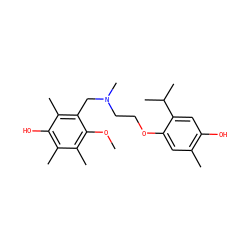 COc1c(C)c(C)c(O)c(C)c1CN(C)CCOc1cc(C)c(O)cc1C(C)C ZINC000000602050