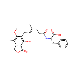 COc1c(C)c2c(c(O)c1C/C=C(\C)CCC(=O)N[C@@H](Cc1ccccc1)C(=O)O)C(=O)OC2 ZINC000096937311