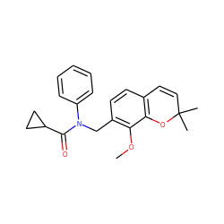 COc1c(CN(C(=O)C2CC2)c2ccccc2)ccc2c1OC(C)(C)C=C2 ZINC000028525816