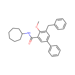 COc1c(Cc2ccccc2)cc(-c2ccccc2)cc1C(=O)NC1CCCCCC1 ZINC000653842830