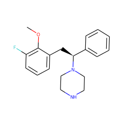 COc1c(F)cccc1C[C@@H](c1ccccc1)N1CCNCC1 ZINC000049053953