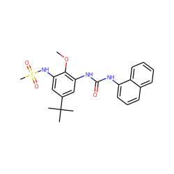 COc1c(NC(=O)Nc2cccc3ccccc23)cc(C(C)(C)C)cc1NS(C)(=O)=O ZINC000028710587