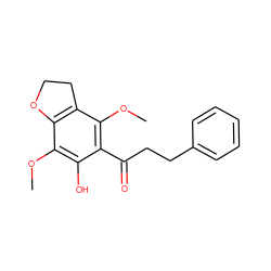 COc1c(O)c(C(=O)CCc2ccccc2)c(OC)c2c1OCC2 ZINC000013560650