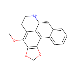 COc1c2c3c(c4c1OCO4)-c1ccccc1C[C@H]3NCC2 ZINC000029041592