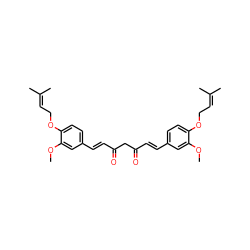 COc1cc(/C=C/C(=O)CC(=O)/C=C/c2ccc(OCC=C(C)C)c(OC)c2)ccc1OCC=C(C)C ZINC000035835883