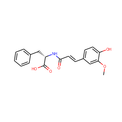 COc1cc(/C=C/C(=O)N[C@@H](Cc2ccccc2)C(=O)O)ccc1O ZINC000224024850