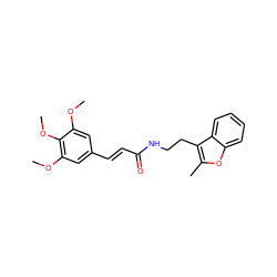 COc1cc(/C=C/C(=O)NCCc2c(C)oc3ccccc23)cc(OC)c1OC ZINC000169347566
