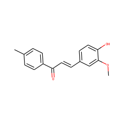 COc1cc(/C=C/C(=O)c2ccc(C)cc2)ccc1O ZINC000006501843