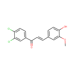 COc1cc(/C=C/C(=O)c2ccc(Cl)c(Cl)c2)ccc1O ZINC000007741902