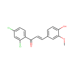 COc1cc(/C=C/C(=O)c2ccc(Cl)cc2Cl)ccc1O ZINC000007743528