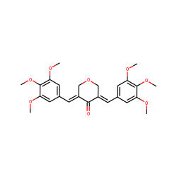 COc1cc(/C=C2\COC/C(=C\c3cc(OC)c(OC)c(OC)c3)C2=O)cc(OC)c1OC ZINC000012369127