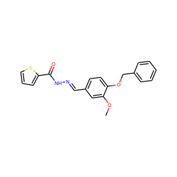 COc1cc(/C=N/NC(=O)c2cccs2)ccc1OCc1ccccc1 ZINC000013145414