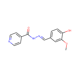 COc1cc(/C=N/NC(=O)c2ccncc2)ccc1O ZINC000004602397