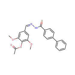 COc1cc(/C=N\NC(=O)c2ccc(-c3ccccc3)cc2)cc(OC)c1OC(C)=O ZINC000032578325