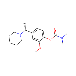 COc1cc([C@@H](C)N2CCCCC2)ccc1OC(=O)N(C)C ZINC000299831612