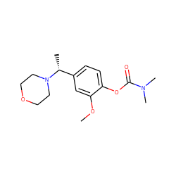 COc1cc([C@@H](C)N2CCOCC2)ccc1OC(=O)N(C)C ZINC000299827641