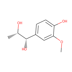 COc1cc([C@H](O)[C@H](C)O)ccc1O ZINC000015112849