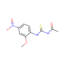 COc1cc([N+](=O)[O-])ccc1NC(=S)NC(C)=O ZINC000021596522