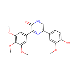 COc1cc(-c2c[nH]c(=O)c(-c3cc(OC)c(OC)c(OC)c3)n2)ccc1O ZINC000220919630