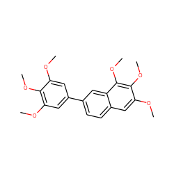 COc1cc(-c2ccc3cc(OC)c(OC)c(OC)c3c2)cc(OC)c1OC ZINC000001678641