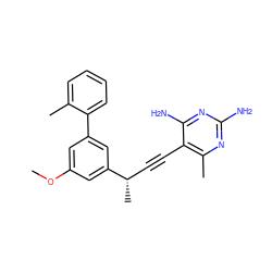 COc1cc(-c2ccccc2C)cc([C@@H](C)C#Cc2c(C)nc(N)nc2N)c1 ZINC000040414338