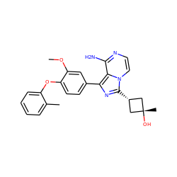 COc1cc(-c2nc([C@H]3C[C@@](C)(O)C3)n3ccnc(N)c23)ccc1Oc1ccccc1C ZINC000261159937