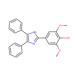 COc1cc(-c2nc(-c3ccccc3)c(-c3ccccc3)[nH]2)cc(OC)c1O ZINC000001195613