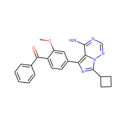 COc1cc(-c2nc(C3CCC3)n3ncnc(N)c23)ccc1C(=O)c1ccccc1 ZINC000096168312