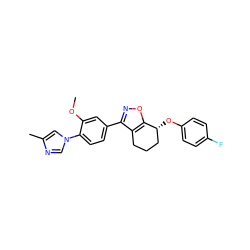 COc1cc(-c2noc3c2CCC[C@H]3Oc2ccc(F)cc2)ccc1-n1cnc(C)c1 ZINC000205501350