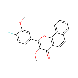 COc1cc(-c2oc3c(ccc4ccccc43)c(=O)c2OC)ccc1F ZINC000096283609