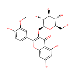 COc1cc(-c2oc3cc(O)cc(O)c3c(=O)c2O[C@@H]2O[C@H](CO)[C@@H](O)[C@H](O)[C@H]2O)ccc1O ZINC000004349394