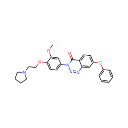 COc1cc(-n2nnc3cc(Oc4ccccc4)ccc3c2=O)ccc1OCCN1CCCC1 ZINC000040568622