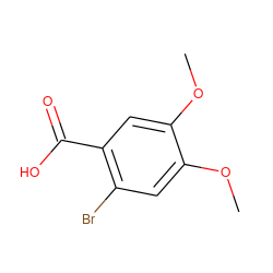 COc1cc(Br)c(C(=O)O)cc1OC ZINC000000161475