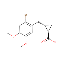 COc1cc(Br)c(C[C@@H]2C[C@H]2C(=O)O)cc1OC ZINC001772614167