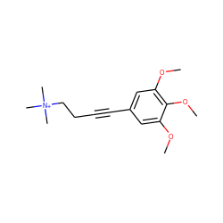 COc1cc(C#CCC[N+](C)(C)C)cc(OC)c1OC ZINC000058582070