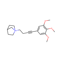 COc1cc(C#CCC[N+]23CCC(CC2)C3)cc(OC)c1OC ZINC000058506277