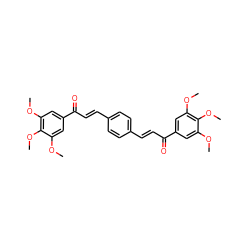 COc1cc(C(=O)/C=C/c2ccc(/C=C/C(=O)c3cc(OC)c(OC)c(OC)c3)cc2)cc(OC)c1OC ZINC000169306879