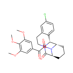 COc1cc(C(=O)C(=O)N2[C@H]3CCC[C@H]2[C@H]2c4ccc(Cl)cc4CCN2C3=O)cc(OC)c1OC ZINC000100405823