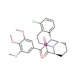 COc1cc(C(=O)C(=O)N2[C@H]3CCC[C@H]2[C@H]2c4cccc(Cl)c4CCN2C3=O)cc(OC)c1OC ZINC000100405812