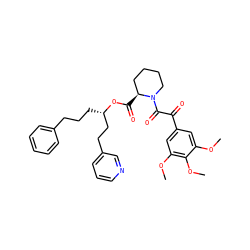 COc1cc(C(=O)C(=O)N2CCCC[C@@H]2C(=O)O[C@@H](CCCc2ccccc2)CCc2cccnc2)cc(OC)c1OC ZINC000027559511