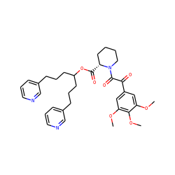 COc1cc(C(=O)C(=O)N2CCCC[C@H]2C(=O)OC(CCCc2cccnc2)CCCc2cccnc2)cc(OC)c1OC ZINC000003945332