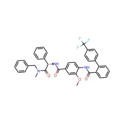 COc1cc(C(=O)N[C@H](C(=O)N(C)Cc2ccccc2)c2ccccc2)ccc1NC(=O)c1ccccc1-c1ccc(C(F)(F)F)cc1 ZINC000049938151
